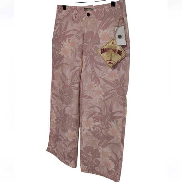 Caribbean Joe Summer Wind Cool Hibiscus Capri Size 10 NWT - Picture 5 of 9